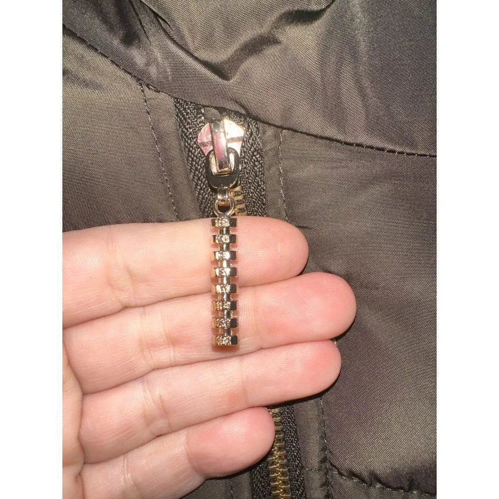Rocawear Women's Plus Double-Zip Belted Hooded Puffer‎ Jacket Size 1X